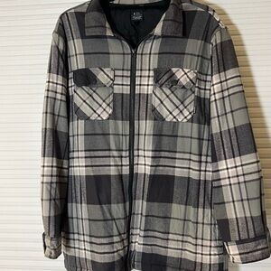 Cozy Grey Plaid Insulated Shacket - Burton